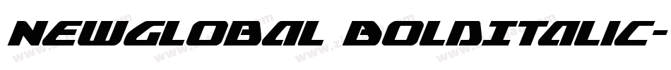NewGlobal BoldItalic字体转换